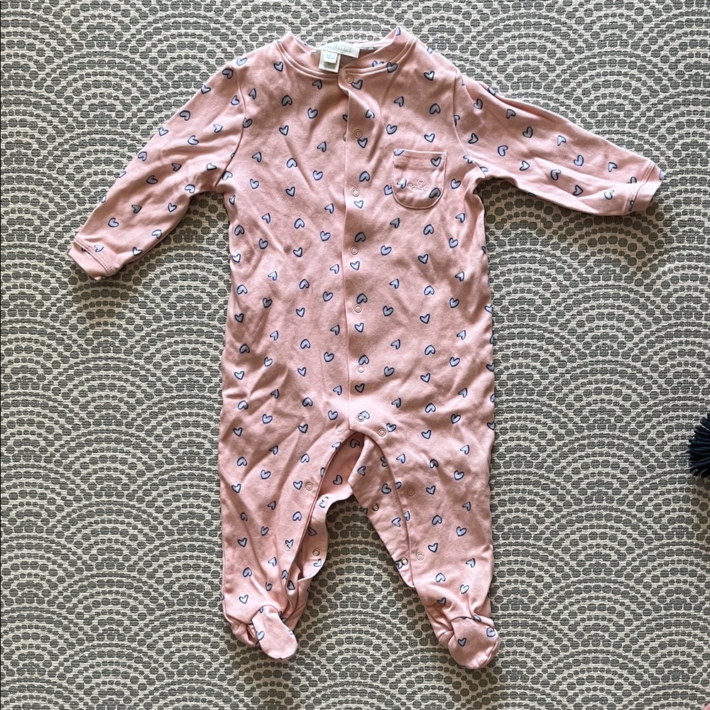 Marie Chantal Pink Heart Patterned Kids One Piece